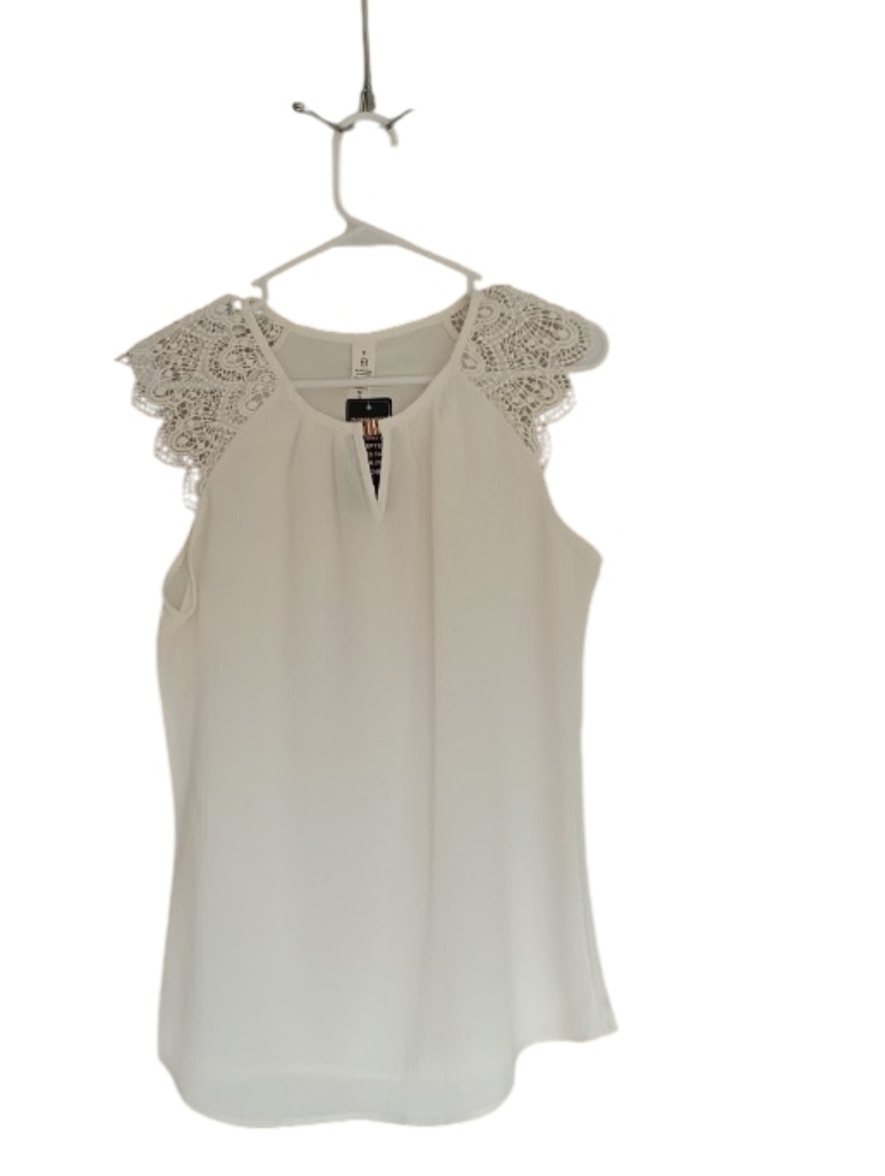 Blooming Jelly Women's White Eyelet Top Short Sleeve Blouse SZ S NWT